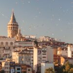 Istanbul waterfront and historic skyline at sunset